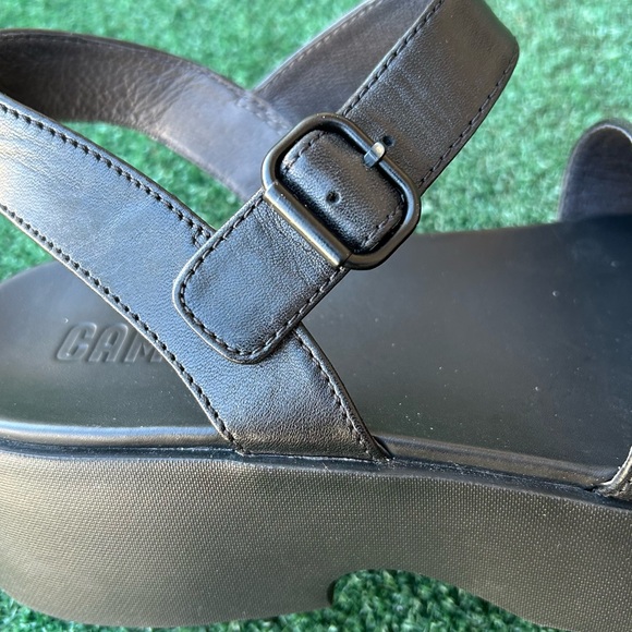 Camper Misia Platform Sandal Leather Black 41 - Picture 14 of 16
